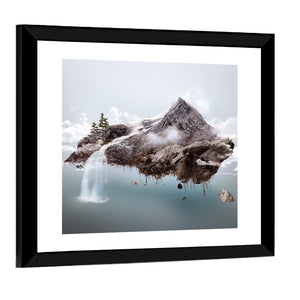 Artistic Mountain Island Wall Art