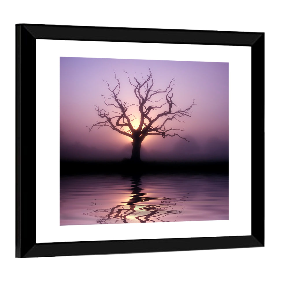 Bare Tree at Dawn Wall Art