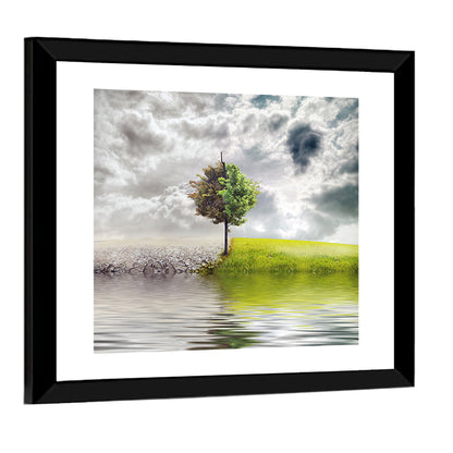 Tree Between Life and Decay Wall Art
