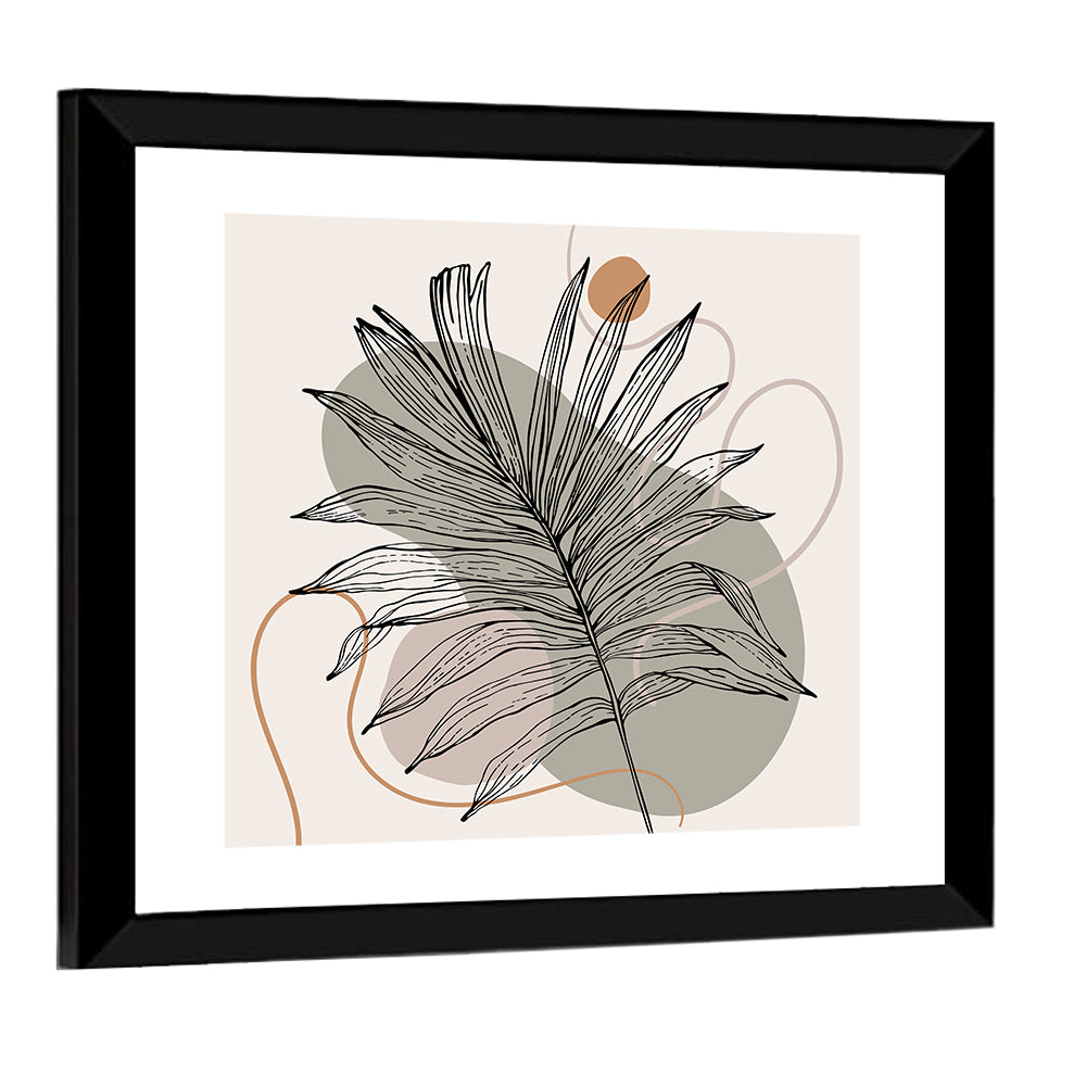 Tropical Palm Leaf Silhouette Wall Art