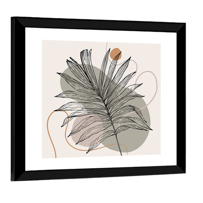 Tropical Palm Leaf Silhouette Wall Art