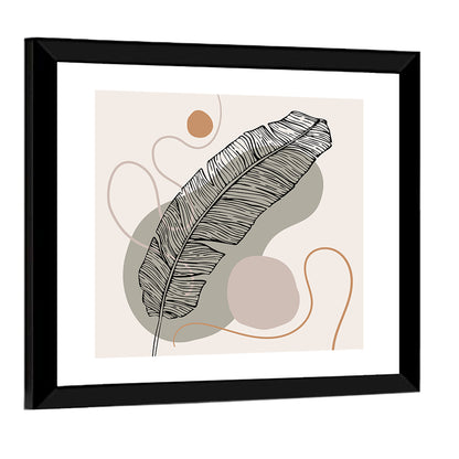 Minimalist Leaf Illustration Wall Art
