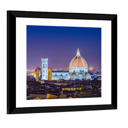 Florence Night Skyline Wall Art