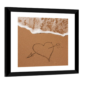 Heart On The Sand Wall Art