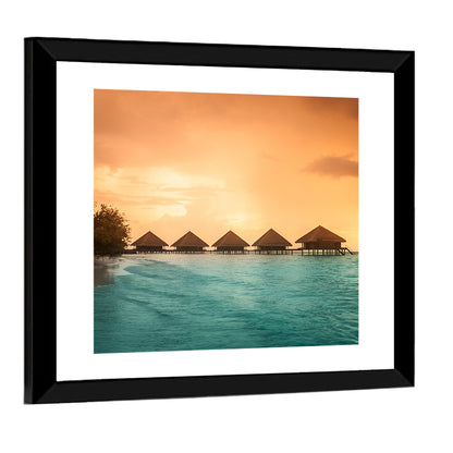 Over Water Bungalows In Bora Bora Wall Art