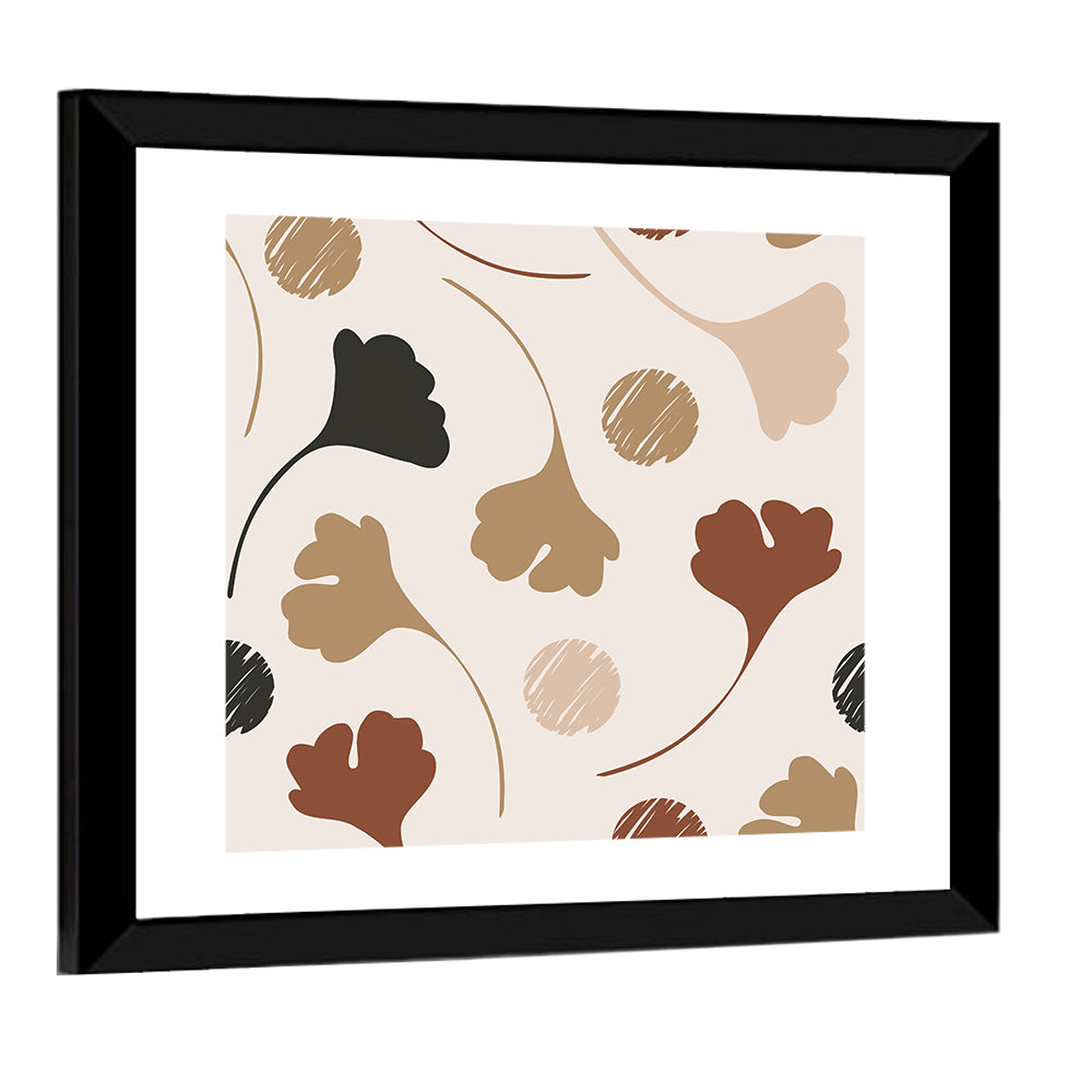 Autumn Ginkgo Pattern Wall Art