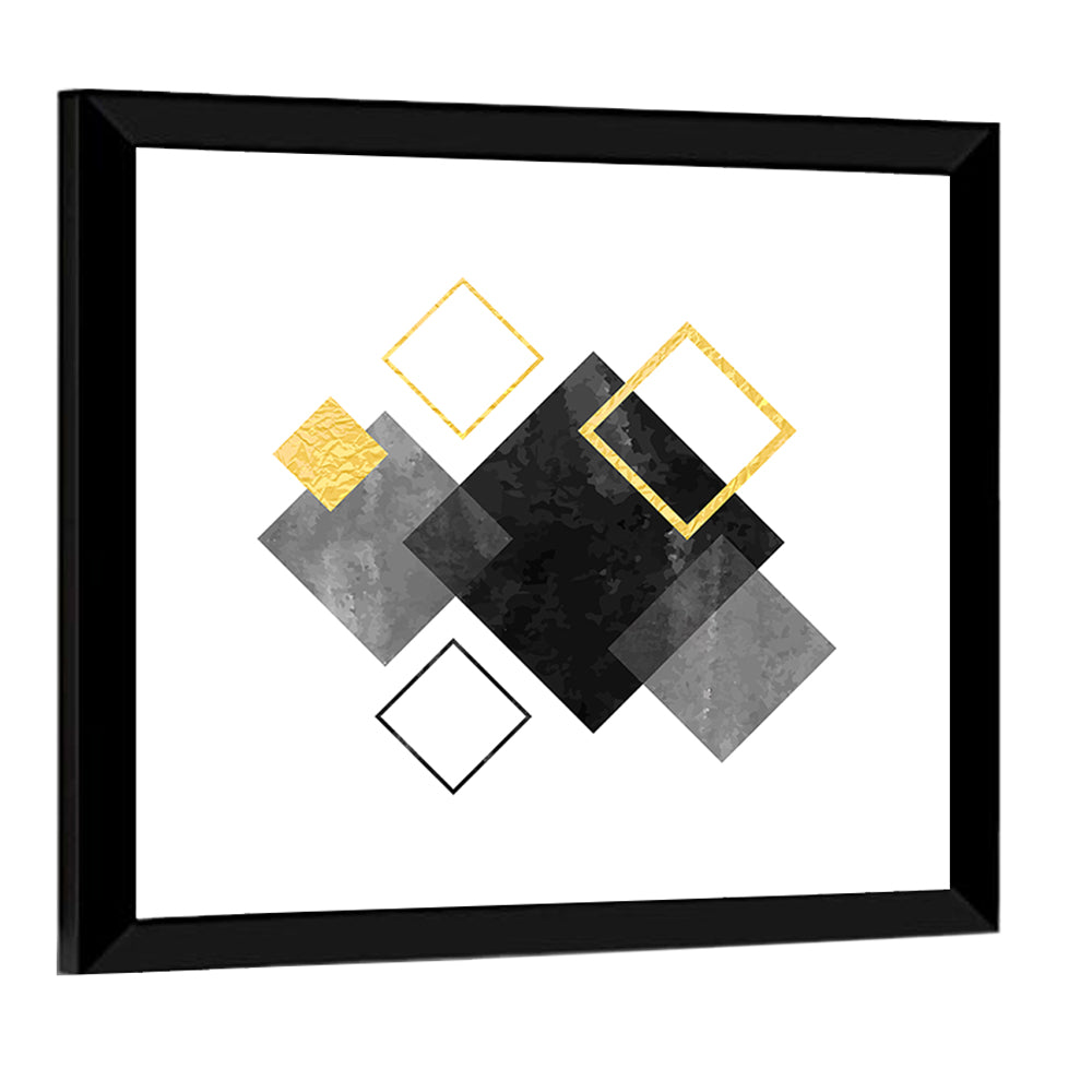 Layered Squares Composition Wall Art