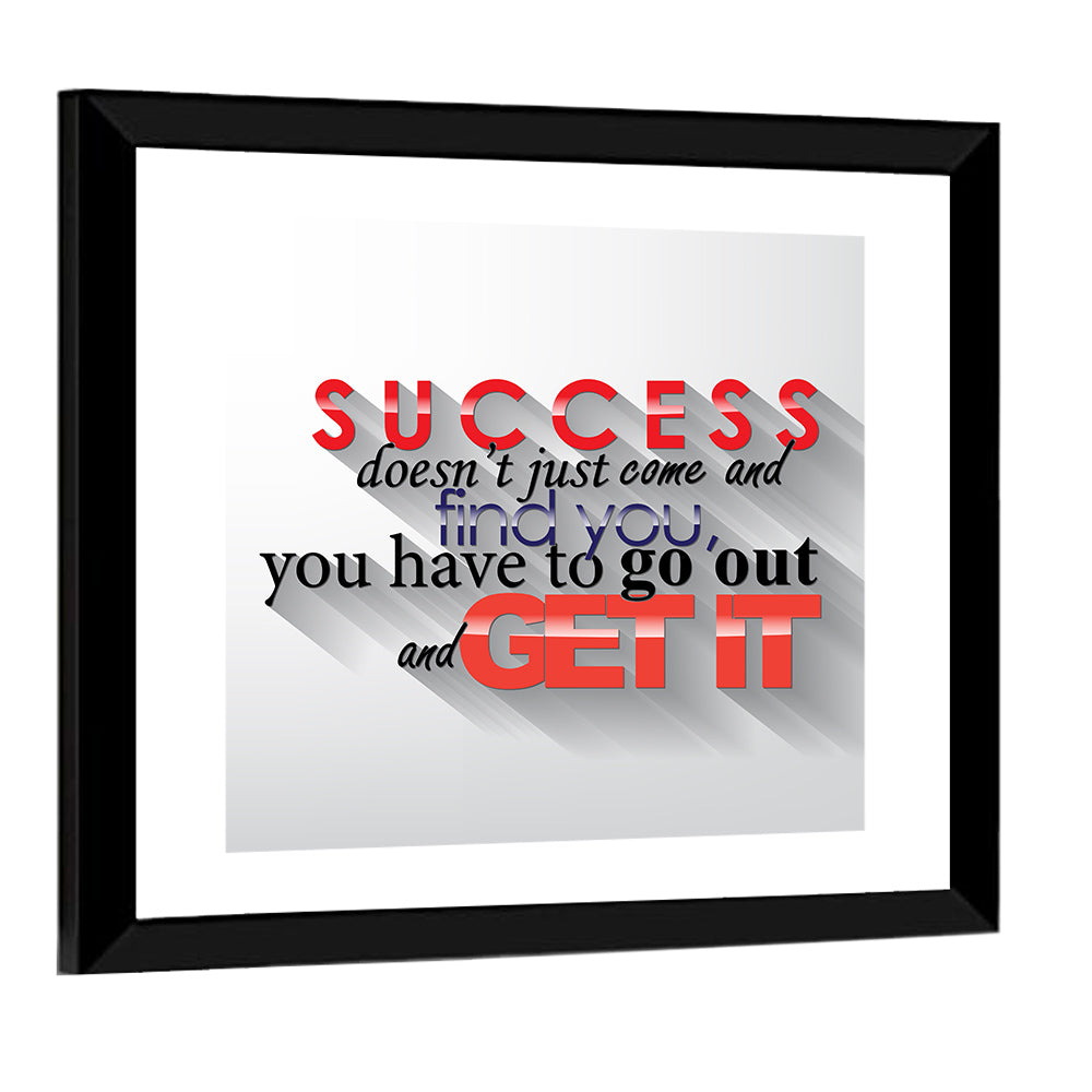 Bold Success Quote Typography Wall Art