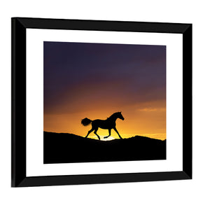 Running Horse Silhouette Wall Art