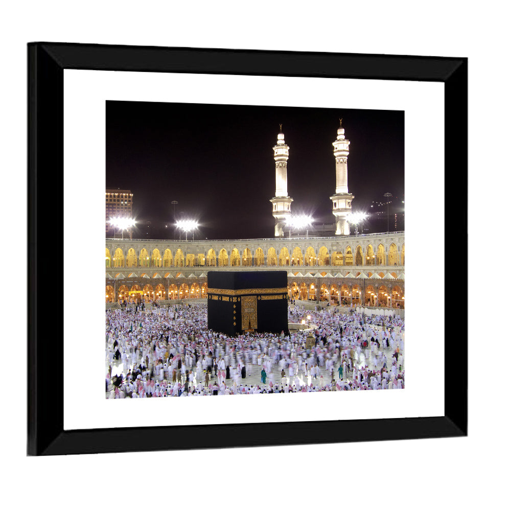 Night Gathering at the Kaaba Wall Art