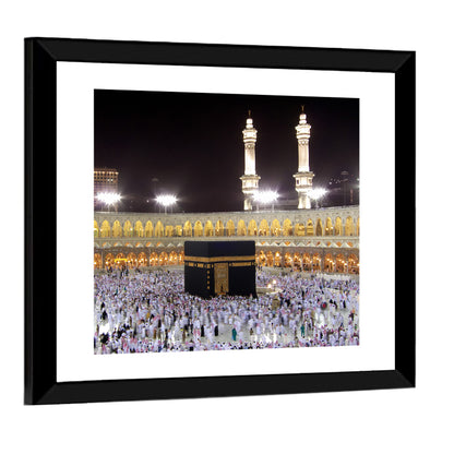 Night Gathering at the Kaaba Wall Art