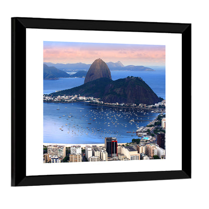 Rio De Janeiro Bay with Sugarloaf Mountain Wall Art