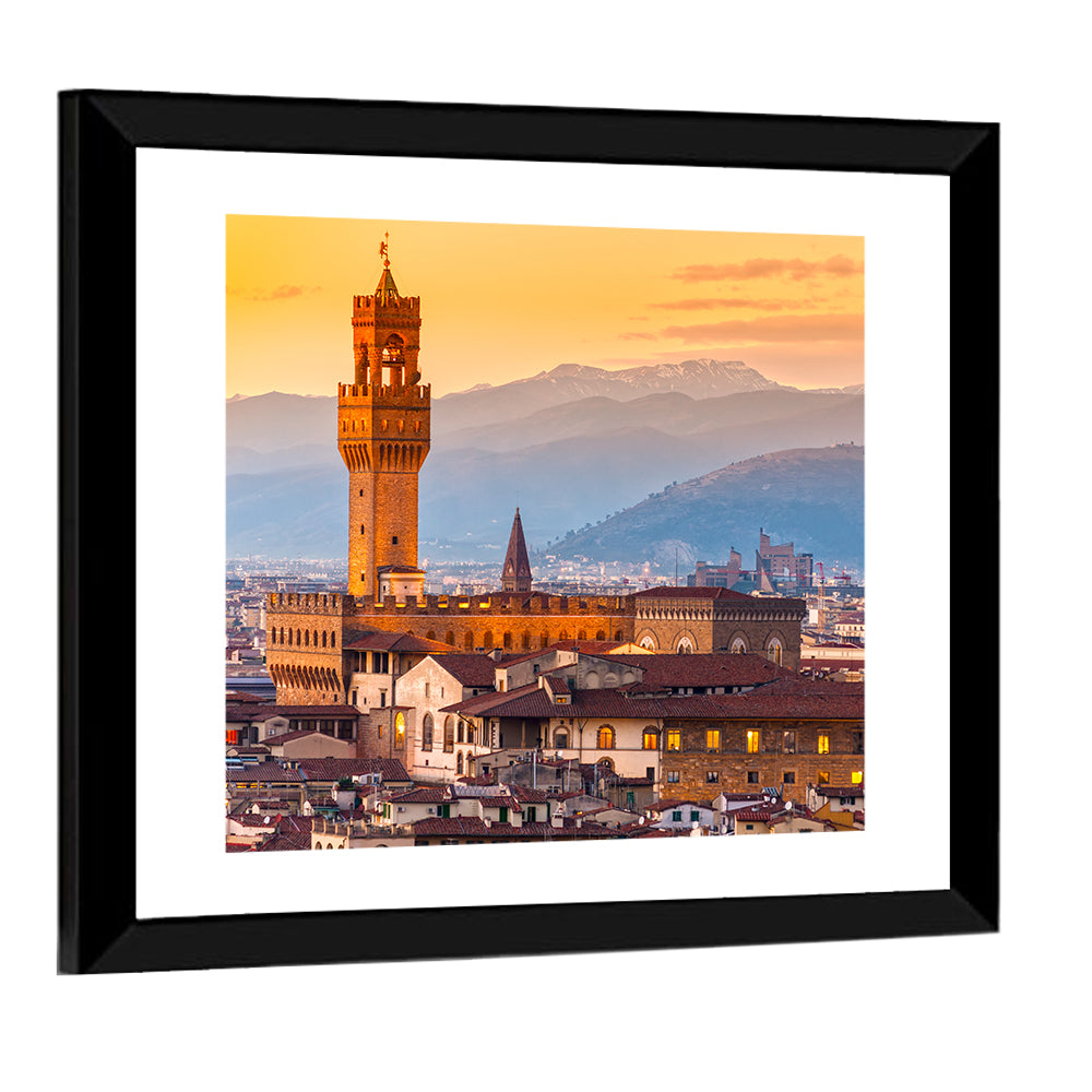 Palazzo Vecchio at Dusk Wall Art