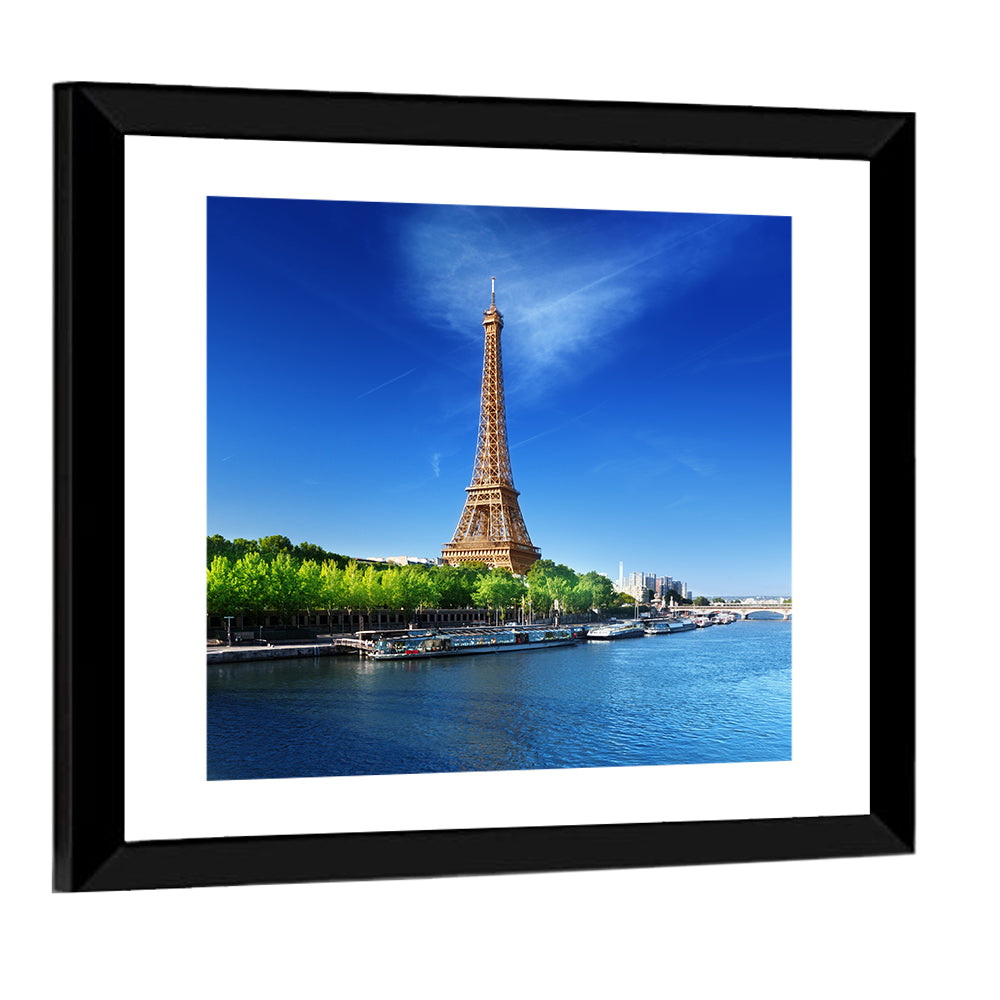 Seine and Eiffel Tower, Paris Wall Art