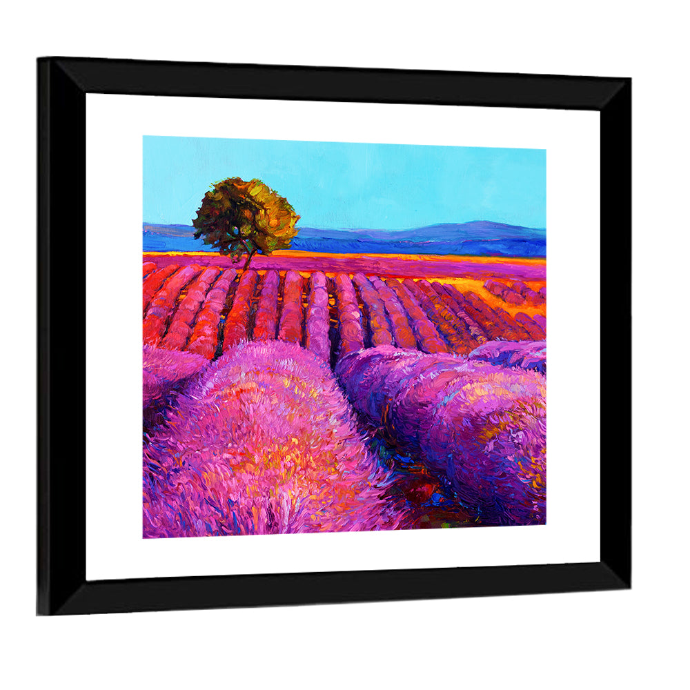 Impressionist Lavender Field Wall Art