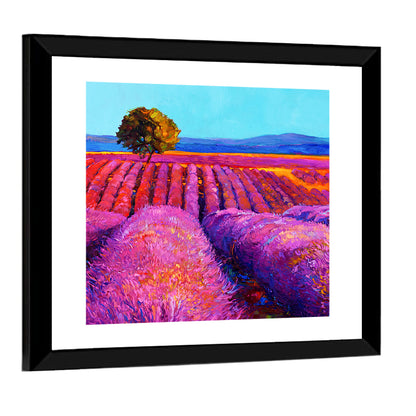 Impressionist Lavender Field Wall Art
