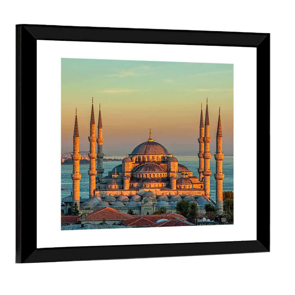 Sultan Ahmed Mosque at Sunset Wall Art