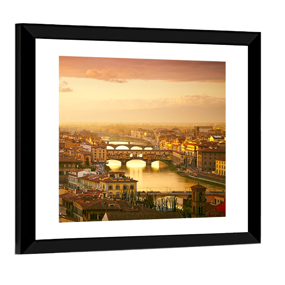 Ponte Vecchio at Sunset Wall Art
