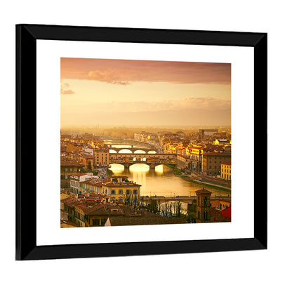 Ponte Vecchio at Sunset Wall Art