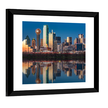 Dallas Skyline Sunset Wall Art