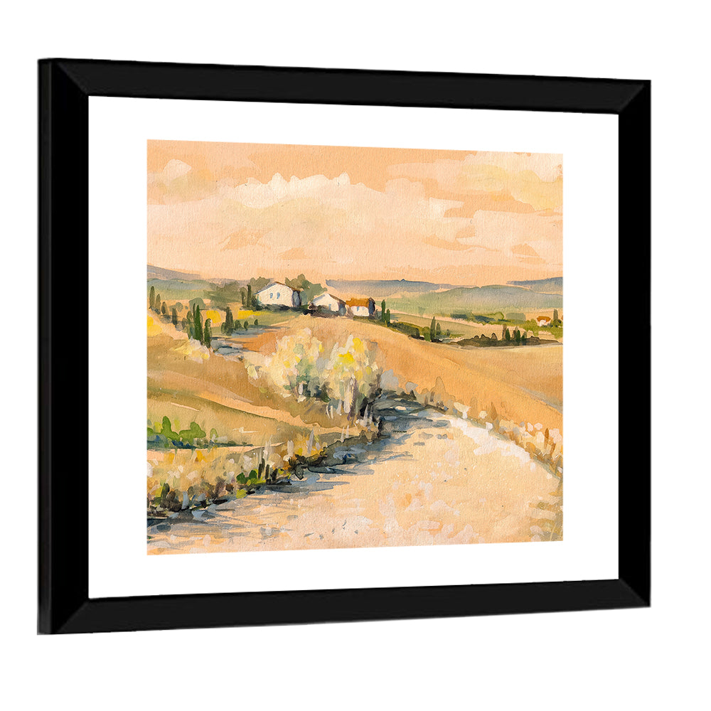 Tuscan Hills at Dusk Wall Art