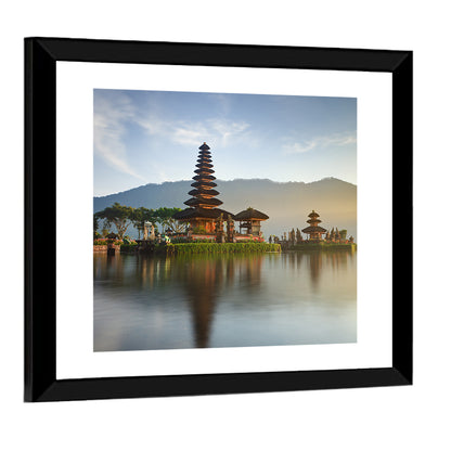Ulun Danu Beratan Temple at Sunrise Wall Art