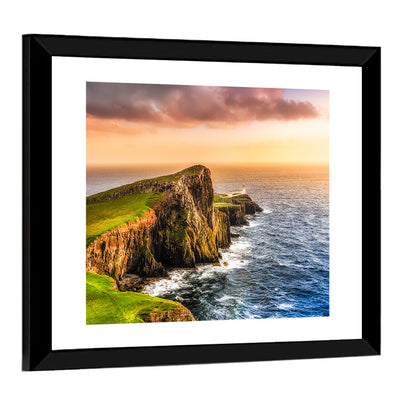 Sunset at Neist Point Lighthouse Wall Art