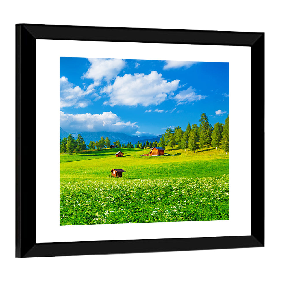 Alpine Valley Meadow, Austria Wall Art