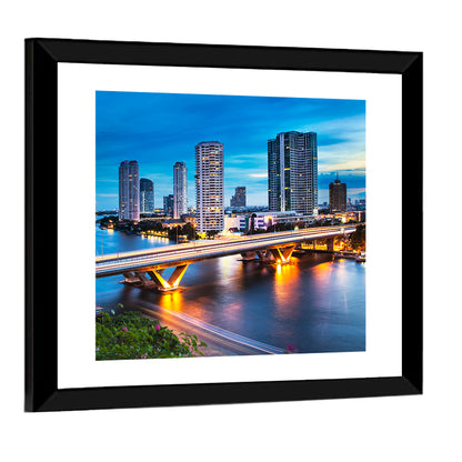 Chao Phraya River at Night, Bangkok Wall Art