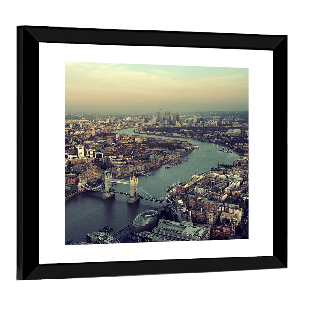 Aerial View of Tower Bridge Wall Art