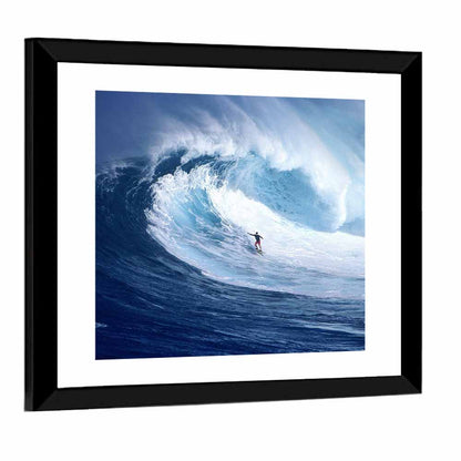 Surfer in Barrel Wave Wall Art