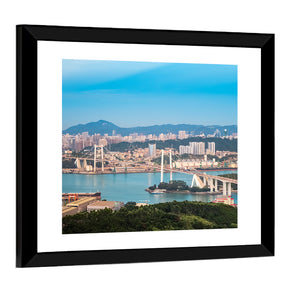 Xiamen Haicang Bridge At Dusk Wall Art