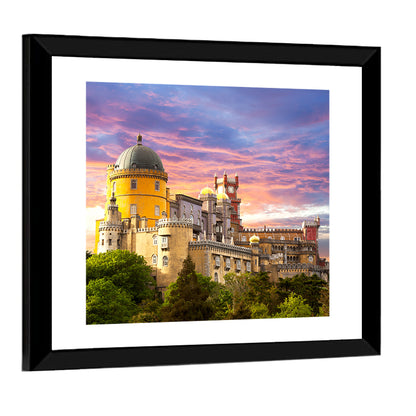 Pena Palace at Golden Dusk, Sintra Wall Art