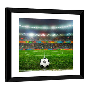 Soccer Ball On Stadium Wall Art