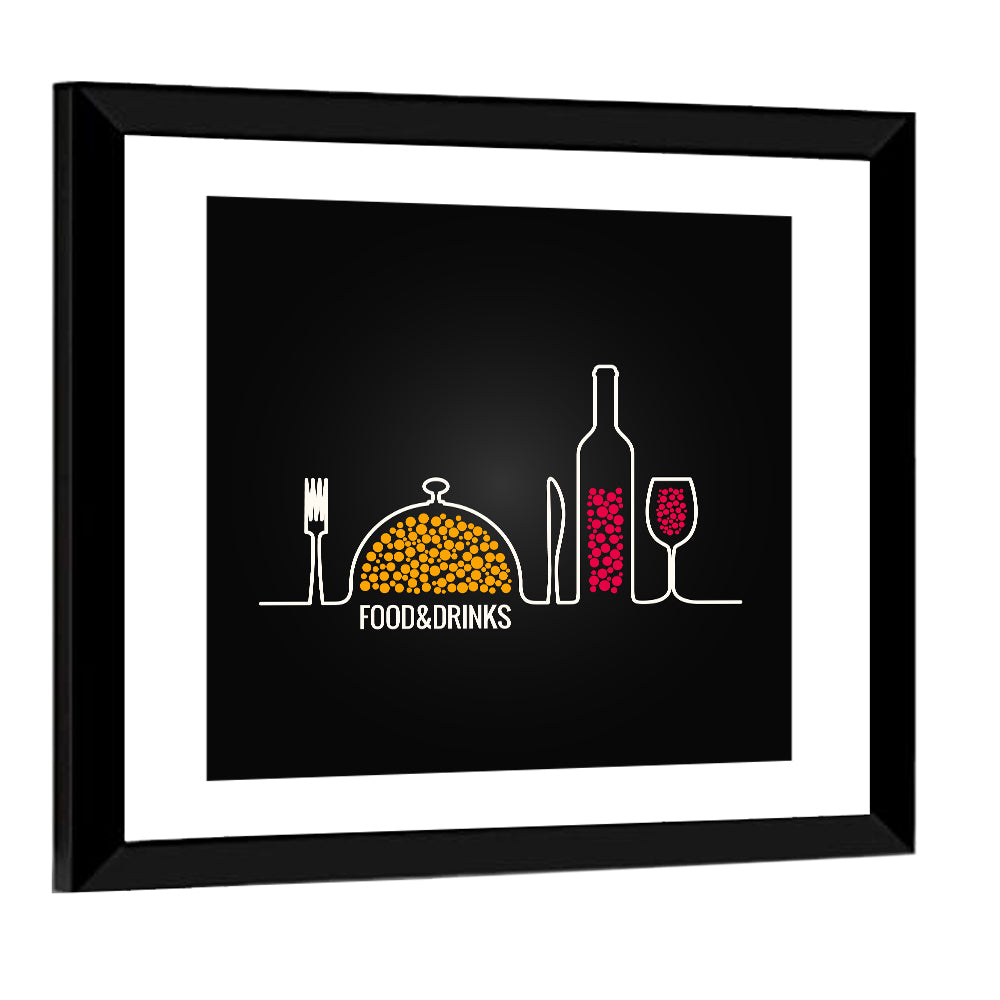 Minimalist Food and Drink Line Wall Art