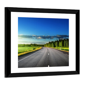 Road In Deep Forest Russia Wall Art