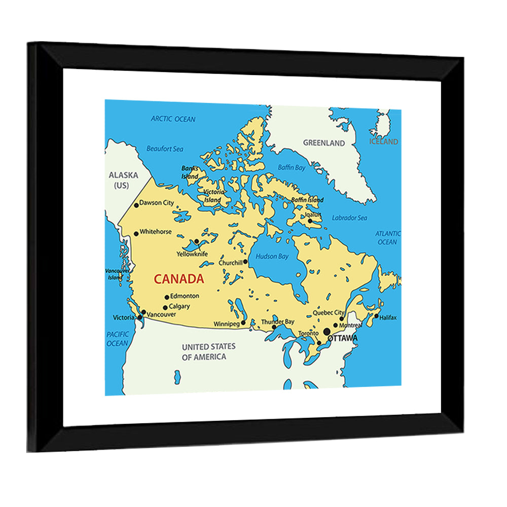 Minimalist Canada Map Wall Art