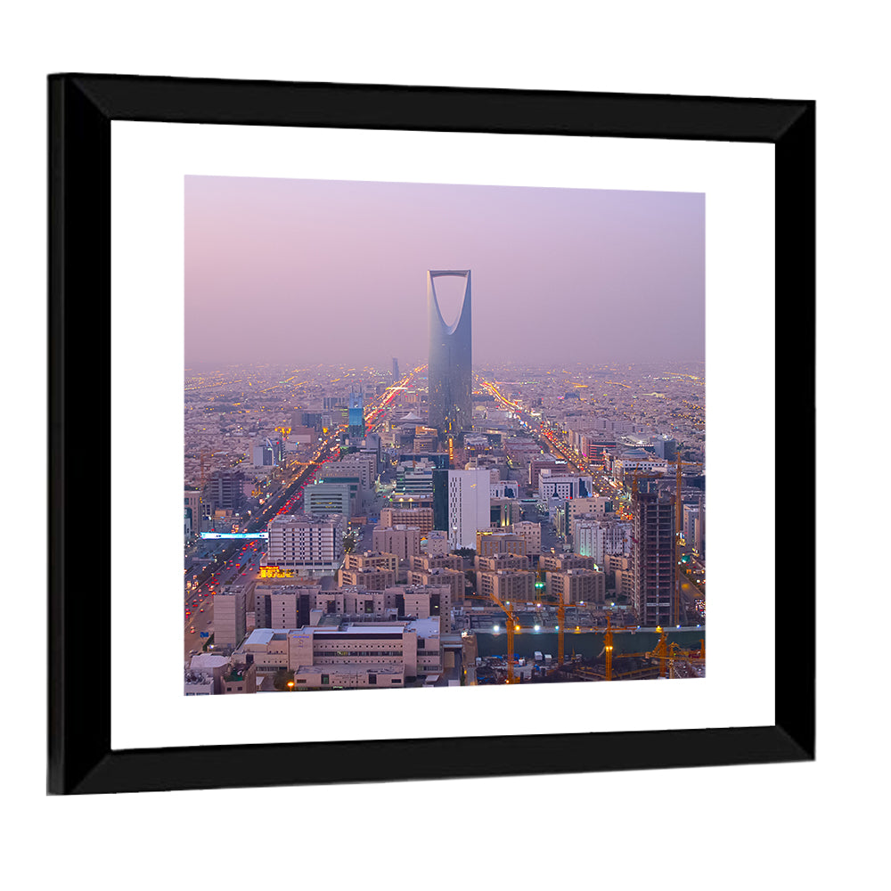 Kingdom Centre Riyadh at Dusk Wall Art