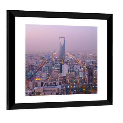 Kingdom Centre Riyadh at Dusk Wall Art