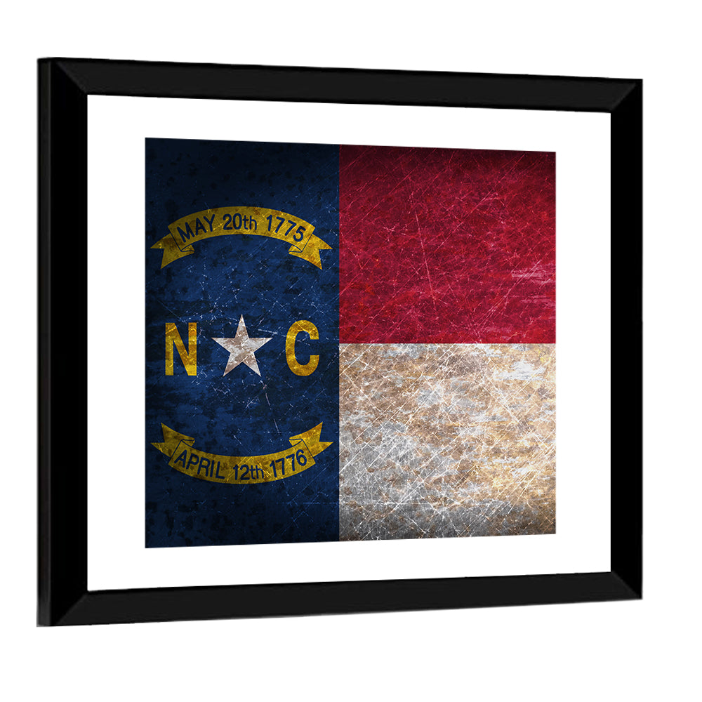 Vintage North Carolina State Flag Wall Art