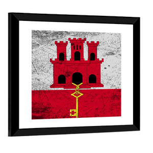 Flag Of Gibraltar Wall Art