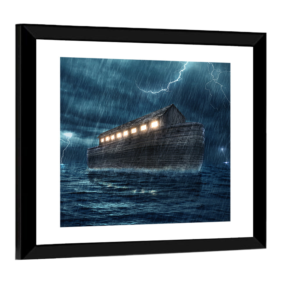 Noah's Ark in Lightning Storm Wall Art