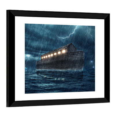 Noah's Ark in Lightning Storm Wall Art