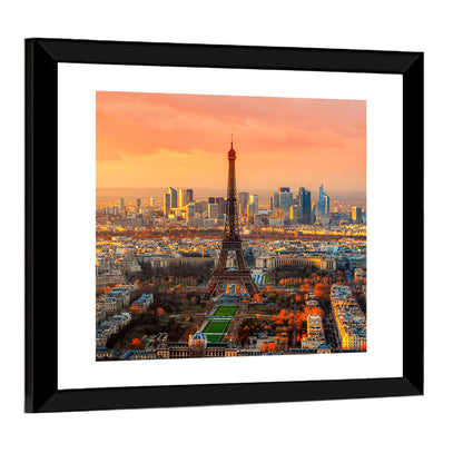 Eiffel Tower at Golden Twilight Wall Art