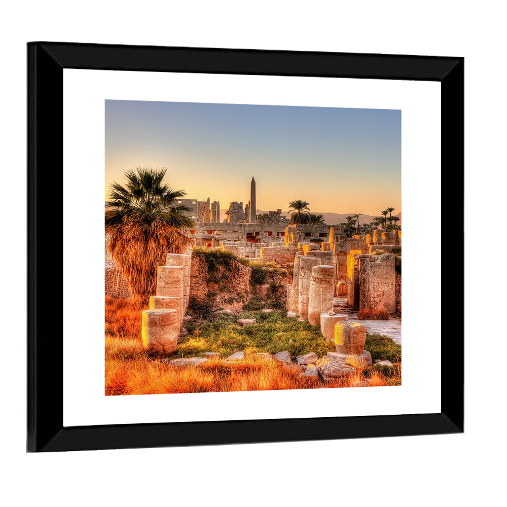 Karnak Temple at Golden Dusk Wall Art