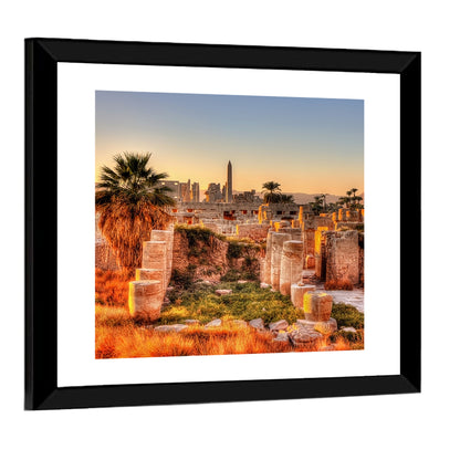 Karnak Temple at Golden Dusk Wall Art