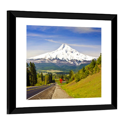 Mt Hood from a Road Wall Art