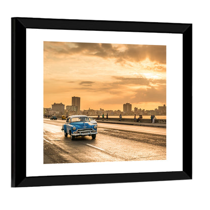Havana Malecon Sunset Wall Art