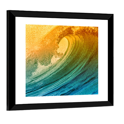 Golden Hour Barrel Wave Wall Art