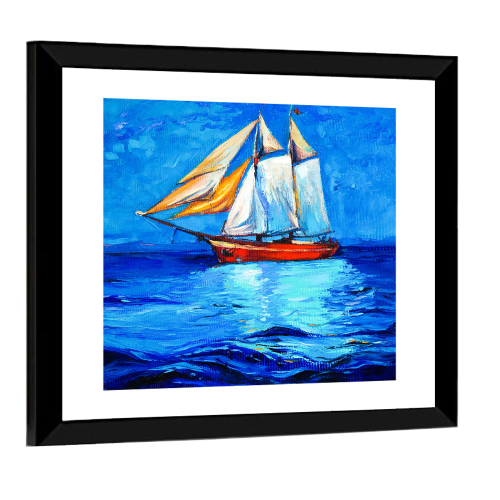 Sailboat at Golden Hour Wall Art
